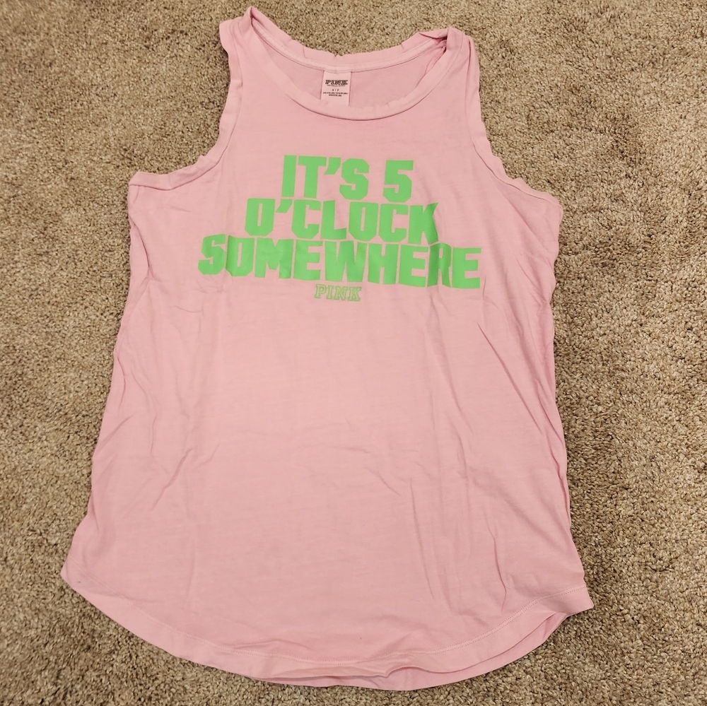 Victoria's Secret Pink Is 5 O'Clock Somewhere tank top S